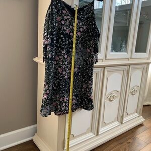 Charlotte Russe mini dress size M made in USA. Cold shoulder with strap lace